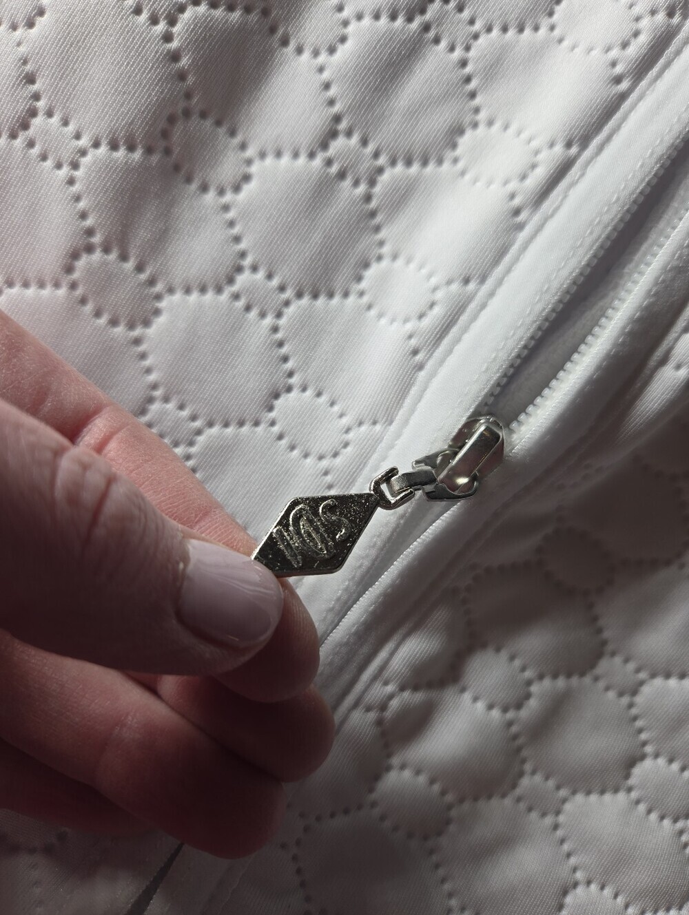 SDI Women’s White Textured Quilted Full-Zip Jacket Size Large NWOT - Picture 13 of 16